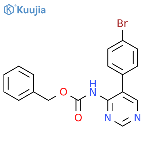 benzyl N-5-(4-bromophenyl)pyrimidin-4-ylcarbamate structure