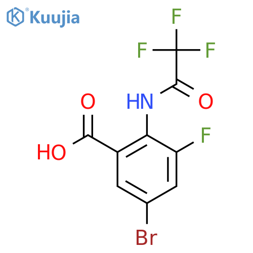 5-Bromo-3-fluoro-2-(2,2,2-trifluoroacetamido)benzoic acid structure