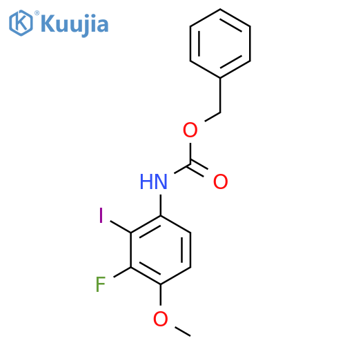 benzyl N-(3-fluoro-2-iodo-4-methoxyphenyl)carbamate structure