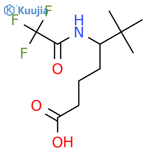 6,6-Dimethyl-5-(2,2,2-trifluoroacetamido)heptanoic acid structure