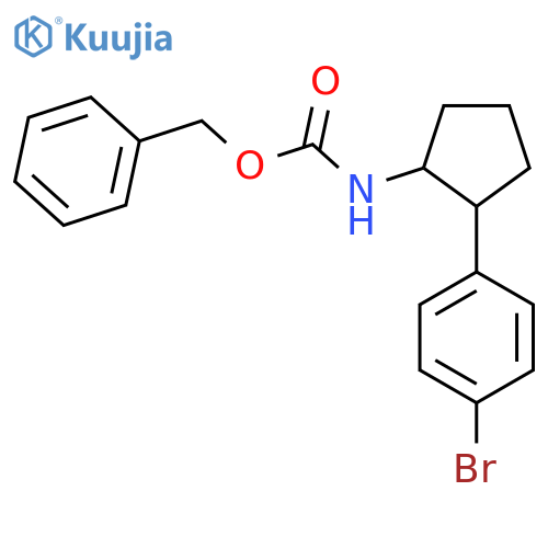 benzyl N-2-(4-bromophenyl)cyclopentylcarbamate structure