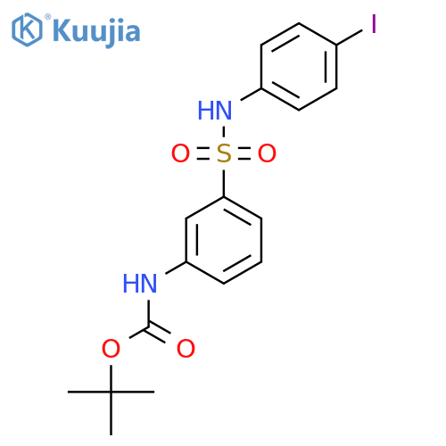 tert-butyl N-{3-(4-iodophenyl)sulfamoylphenyl}carbamate structure