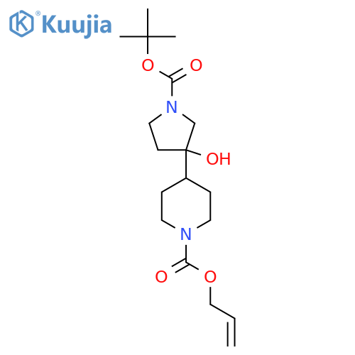 prop-2-en-1-yl 4-{1-(tert-butoxy)carbonyl-3-hydroxypyrrolidin-3-yl}piperidine-1-carboxylate structure