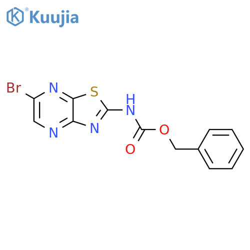 benzyl N-{6-bromo-1,3thiazolo4,5-bpyrazin-2-yl}carbamate structure