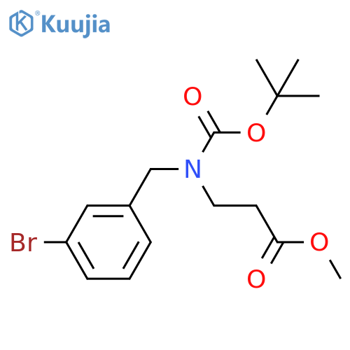 methyl 3-{(3-bromophenyl)methyl(tert-butoxy)carbonylamino}propanoate structure