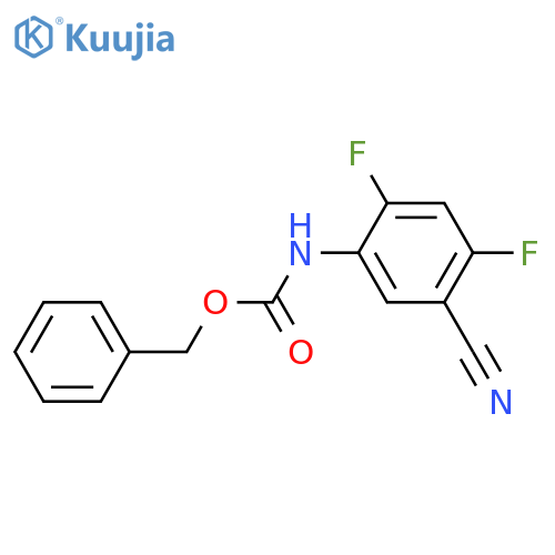 benzyl N-(5-cyano-2,4-difluorophenyl)carbamate structure