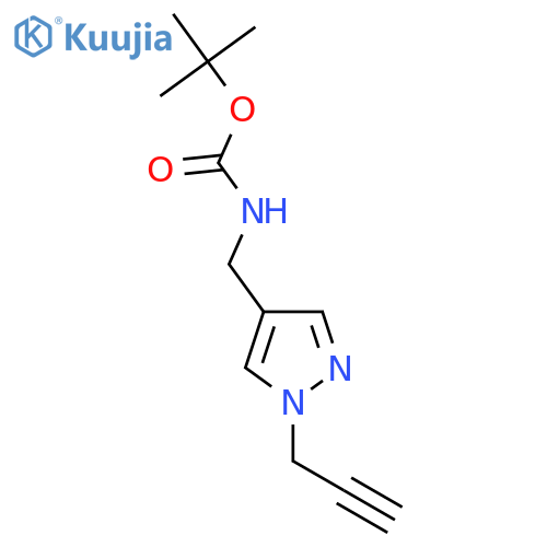 tert-butyl N-{[1-(prop-2-yn-1-yl)-1H-pyrazol-4-yl]methyl}carbamate structure