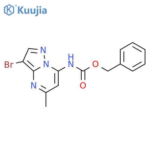 benzyl N-{3-bromo-5-methylpyrazolo1,5-apyrimidin-7-yl}carbamate structure