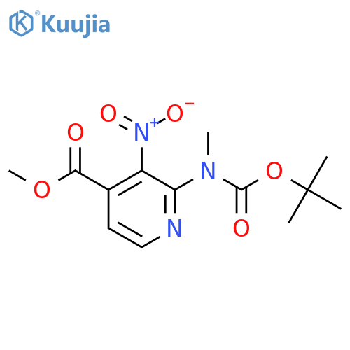 methyl 2-{(tert-butoxy)carbonyl(methyl)amino}-3-nitropyridine-4-carboxylate structure
