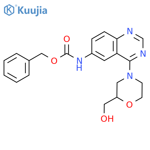 benzyl N-{4-2-(hydroxymethyl)morpholin-4-ylquinazolin-6-yl}carbamate structure