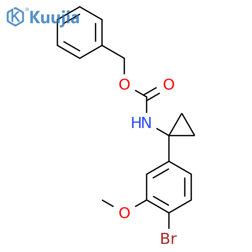 benzyl N-[1-(4-bromo-3-methoxyphenyl)cyclopropyl]carbamate structure