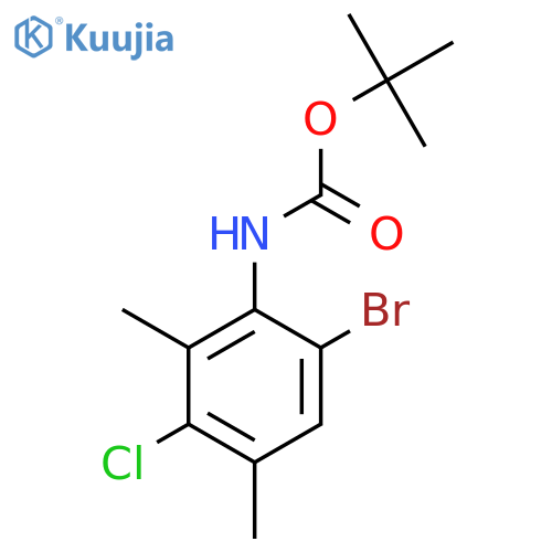tert-butyl N-(6-bromo-3-chloro-2,4-dimethylphenyl)carbamate structure