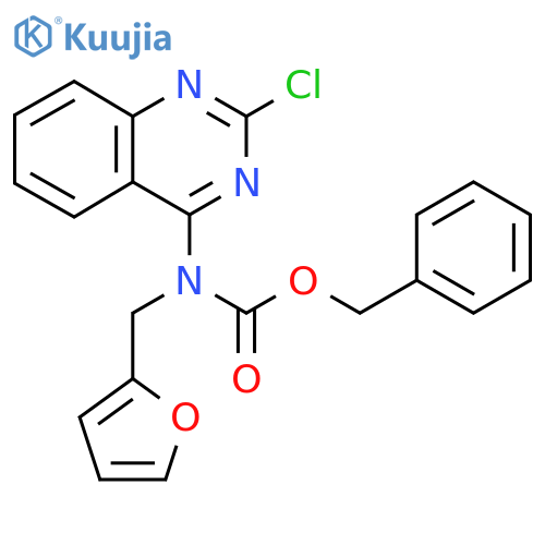 benzyl N-(2-chloroquinazolin-4-yl)-N-(furan-2-yl)methylcarbamate structure