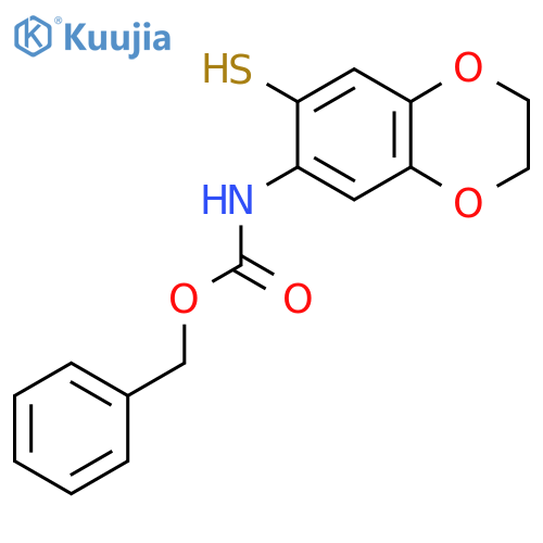 benzyl N-(7-sulfanyl-2,3-dihydro-1,4-benzodioxin-6-yl)carbamate structure