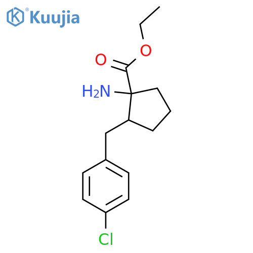 Ethyl 1-amino-2-[(4-chlorophenyl)methyl]cyclopentane-1-carboxylate structure