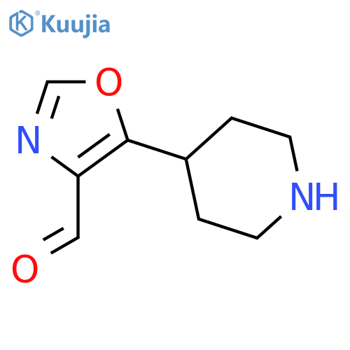 5-(Piperidin-4-yl)-1,3-oxazole-4-carbaldehyde structure