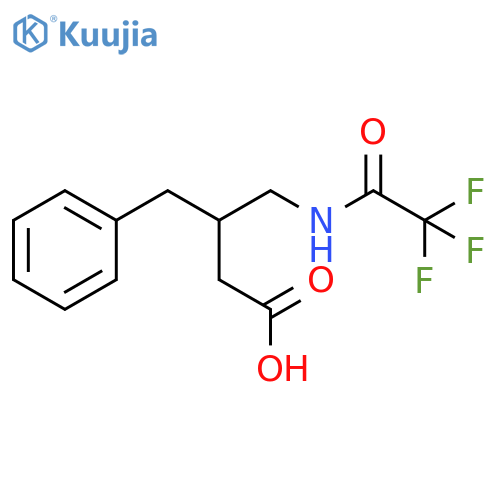 4-phenyl-3-(2,2,2-trifluoroacetamido)methylbutanoic acid structure