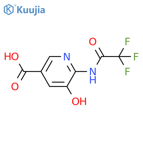 5-Hydroxy-6-(2,2,2-trifluoroacetamido)pyridine-3-carboxylic acid structure