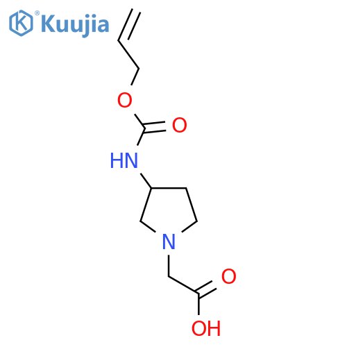 2-(3-{(prop-2-en-1-yloxy)carbonylamino}pyrrolidin-1-yl)acetic acid structure