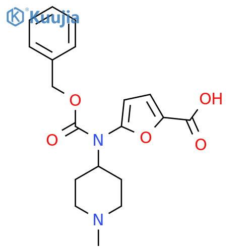 5-{[(Benzyloxy)carbonyl](1-methylpiperidin-4-yl)amino}furan-2-carboxylic acid structure