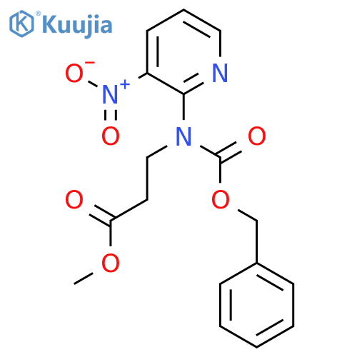 methyl 3-{(benzyloxy)carbonyl(3-nitropyridin-2-yl)amino}propanoate structure