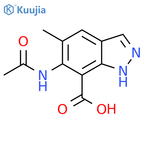 6-acetamido-5-methyl-2H-indazole-7-carboxylic acid structure