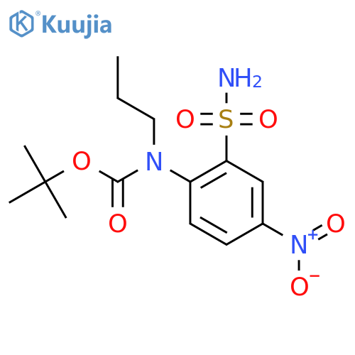 tert-butyl N-(4-nitro-2-sulfamoylphenyl)-N-propylcarbamate structure