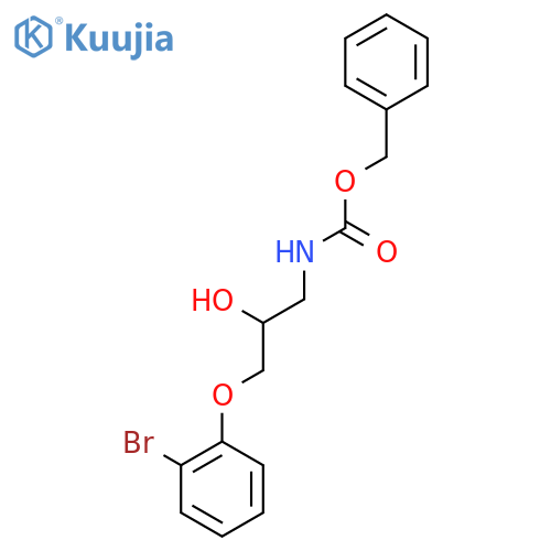 benzyl N-3-(2-bromophenoxy)-2-hydroxypropylcarbamate structure