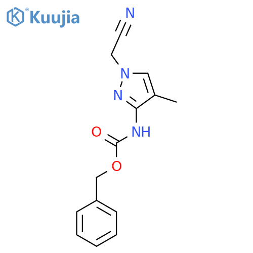 benzyl N-1-(cyanomethyl)-4-methyl-1H-pyrazol-3-ylcarbamate structure