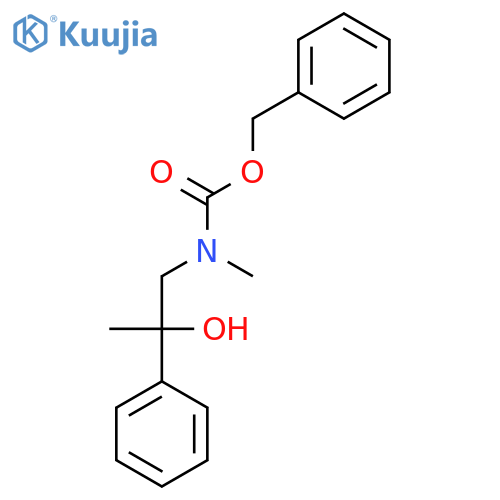 benzyl N-(2-hydroxy-2-phenylpropyl)-N-methylcarbamate structure
