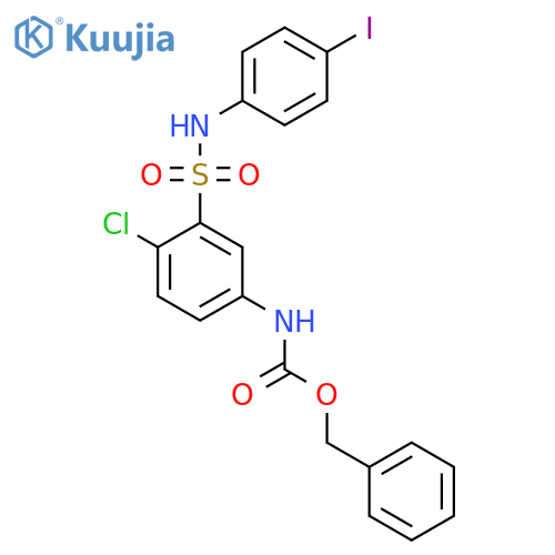 benzyl N-{4-chloro-3-[(4-iodophenyl)sulfamoyl]phenyl}carbamate structure
