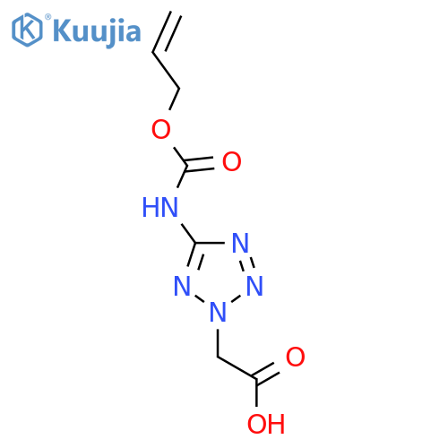 2-(5-{(prop-2-en-1-yloxy)carbonylamino}-2H-1,2,3,4-tetrazol-2-yl)acetic acid structure