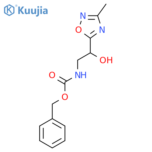 benzyl N-[2-hydroxy-2-(3-methyl-1,2,4-oxadiazol-5-yl)ethyl]carbamate structure