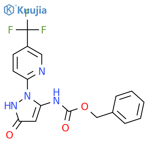 benzyl N-{3-hydroxy-1-5-(trifluoromethyl)pyridin-2-yl-1H-pyrazol-5-yl}carbamate structure