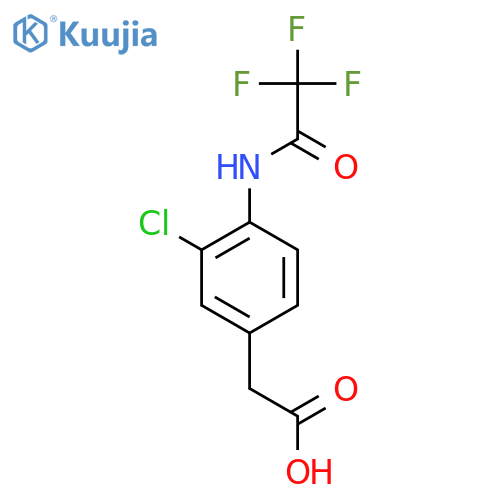 2-[3-Chloro-4-(2,2,2-trifluoroacetamido)phenyl]acetic acid structure