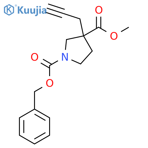 1-Benzyl 3-methyl 3-(prop-2-yn-1-yl)pyrrolidine-1,3-dicarboxylate structure
