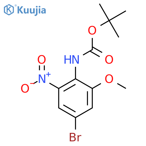 tert-butyl N-(4-bromo-2-methoxy-6-nitrophenyl)carbamate structure