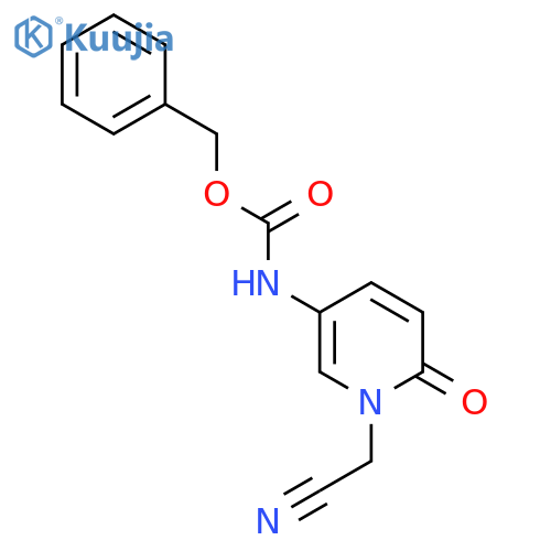 benzyl N-1-(cyanomethyl)-6-oxo-1,6-dihydropyridin-3-ylcarbamate structure