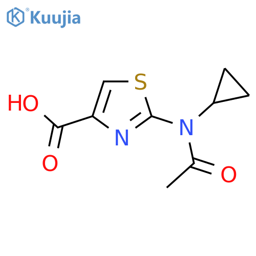 2-(N-cyclopropylacetamido)-1,3-thiazole-4-carboxylic acid structure