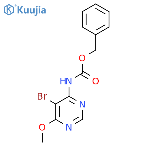 benzyl N-(5-bromo-6-methoxypyrimidin-4-yl)carbamate structure