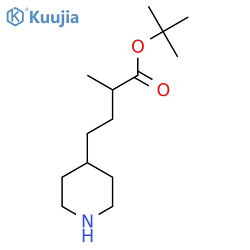 Tert-butyl 2-methyl-4-(piperidin-4-yl)butanoate structure