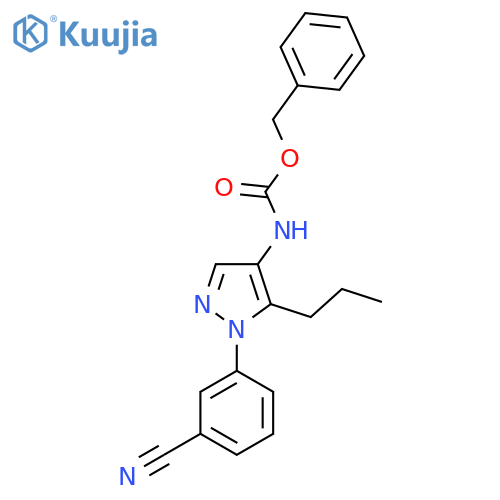benzyl N-1-(3-cyanophenyl)-5-propyl-1H-pyrazol-4-ylcarbamate structure