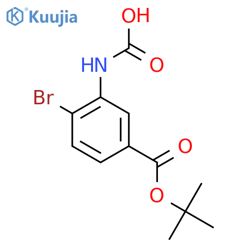 {2-bromo-5-(tert-butoxy)carbonylphenyl}carbamic acid structure