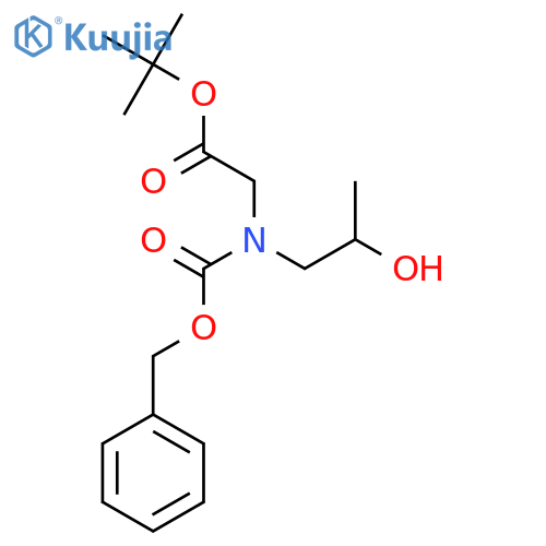 tert-butyl 2-{(benzyloxy)carbonyl(2-hydroxypropyl)amino}acetate structure