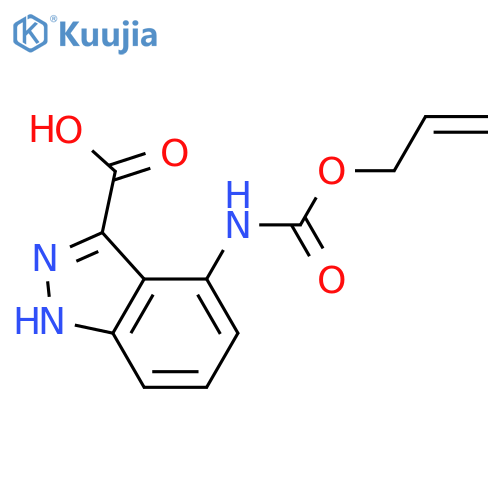 4-{(prop-2-en-1-yloxy)carbonylamino}-1H-indazole-3-carboxylic acid structure