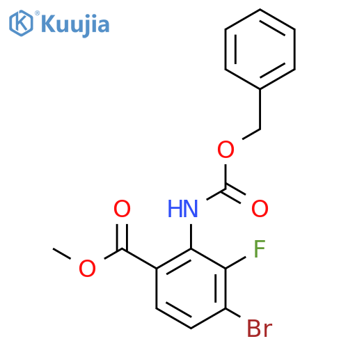 methyl 2-{(benzyloxy)carbonylamino}-4-bromo-3-fluorobenzoate structure