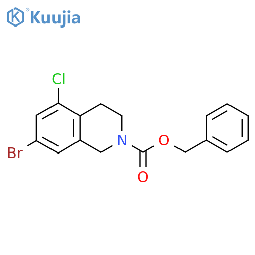 Benzyl 7-bromo-5-chloro-1,2,3,4-tetrahydroisoquinoline-2-carboxylate structure