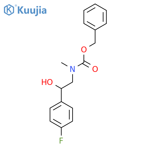 benzyl N-2-(4-fluorophenyl)-2-hydroxyethyl-N-methylcarbamate structure