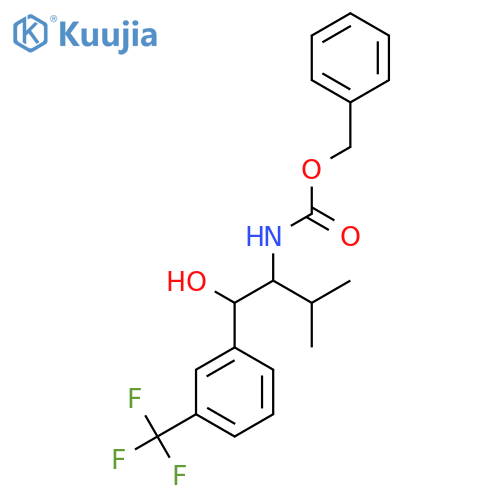 benzyl N-{1-hydroxy-3-methyl-1-3-(trifluoromethyl)phenylbutan-2-yl}carbamate structure