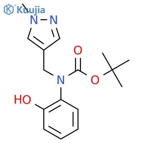 tert-butyl N-(2-hydroxyphenyl)-N-(1-methyl-1H-pyrazol-4-yl)methylcarbamate structure